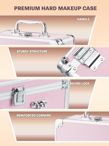 Makeup Box with Detachable Magnetic LED Mirror