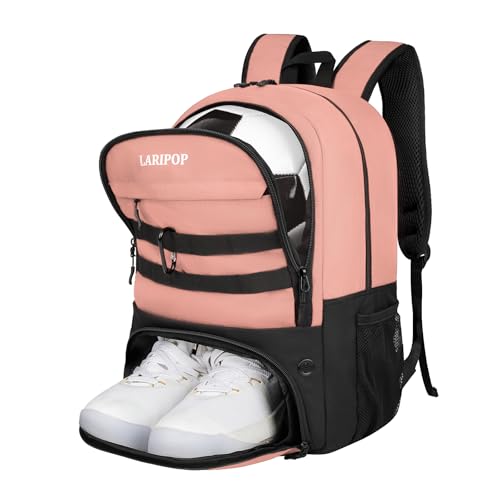 Soccer Backpack Bag with Ball Holder Ventilated Shoe Compartment Large Capacity Sports Gear Bag for Basketball Volleyball Gym