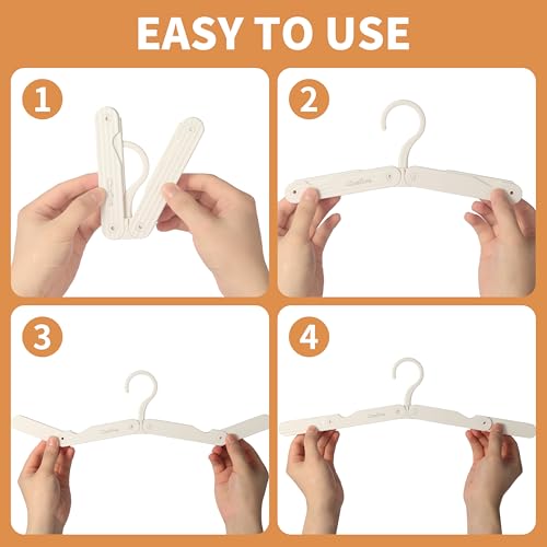 Foldable Travel Hangers 4 Pack Space (4 Count)