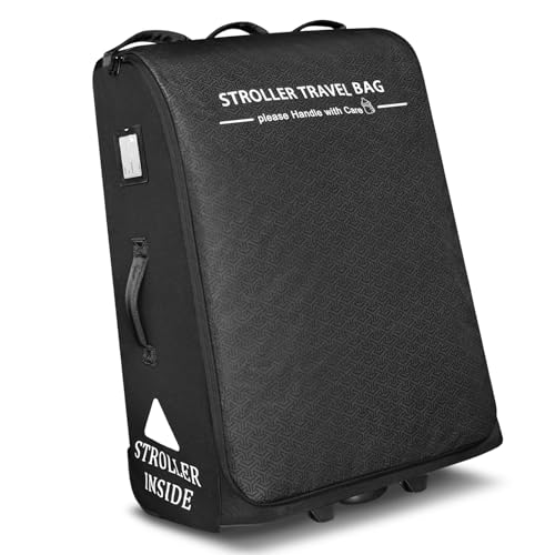 Padded Stroller Travel Bag for Airplane with Wheels