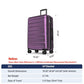 24 Inch Luggage TSA Approved Hardshell Suitcases with Spinner Wheels Durable PC+ABS Medium Checked Travel Luggage for Women Men Dark Purple