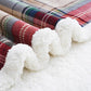 Sherpa Fleece Throw Blanket 60" x 80" Reversible Plush Fluffy Large Big Blanket Lattice Flannel Blankets for All Season Use