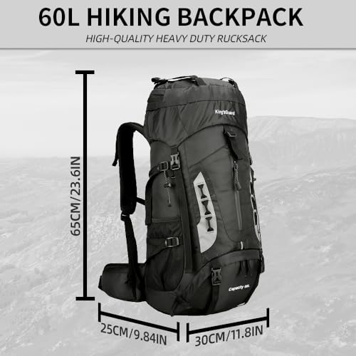 60L Hiking Backpack for Men and Women Lightweight Camping Hiking Backpack with Rain Cover Large Waterproof Travel Backpack Backpacking Pack