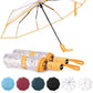 Windproof Travel Umbrellas for Rain and Sun (2 Count)