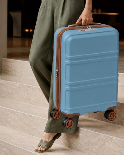 Carry On Luggage 22x14x9 Airline Approved with Spinner Wheels