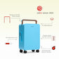 Balance 20" Wide Handle Suitcase Hardside Zipperless Luggage Blue