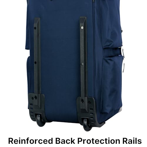29 inch Jumbo Size 8 Pockets Wheeled Rolling Duffel Bag Water Resistant Luggage Lightweight Travel Suitcase with Retractable Handle
