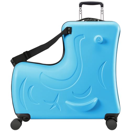 Toddler Luggage Ride On Suitcase for Kids with 4 Spinner wheels