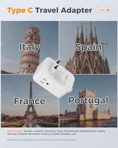European Travel Plug Adapter (2 Count)