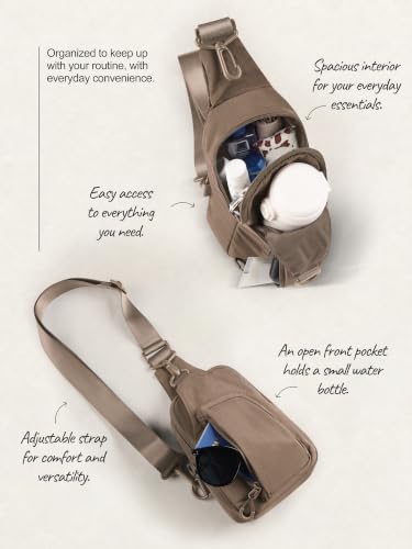 Sling Bag with Adjustable Straps Crossbody Chest Bag Lightweight Small Backpack for Casual Outdoor Traveling Hiking