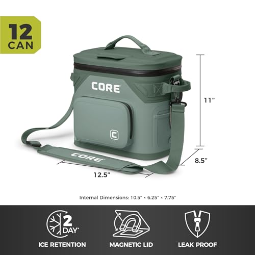 Magnetic Leak Proof 12 Can Soft Cooler with Waterproof Zipper