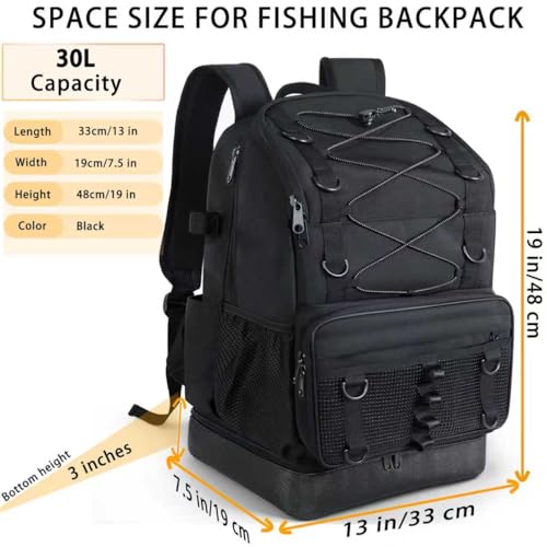 Fishing Backpack with Rod Holder