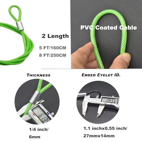 8FT 6mm Stainless Security Cables Tether