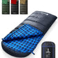 Cotton Flannel XXL Sleeping Bags for Adults Cold Weather Camping Sleeping Bag for Adults Kids Teens with Compression Sack