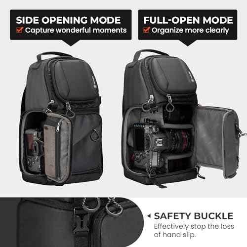 2-in-1 Camera Backpack & Shoulder Sling Bag Compact 9L Black TR-S