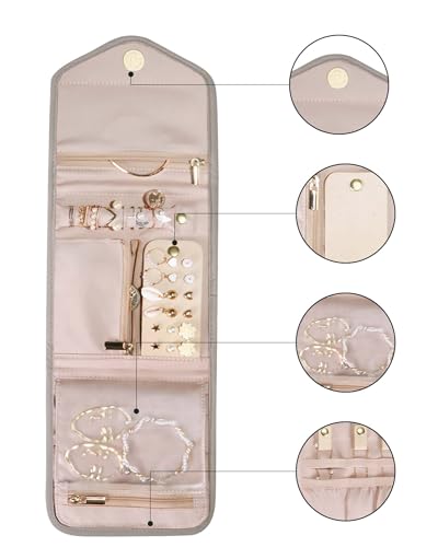 Travel Jewelry Organizer Case Foldable Jewelry Roll