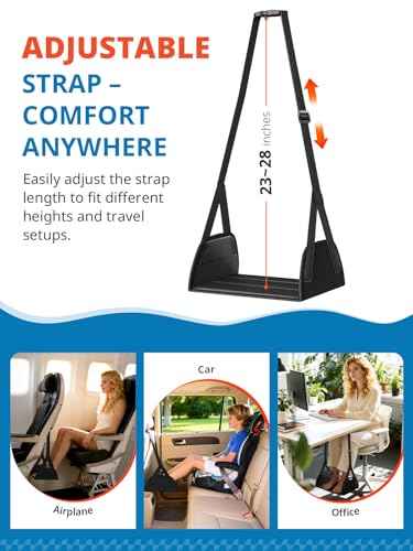 2 Pack Airplane Foot Hammock for Travel with Carry Bags (2 Count)