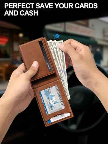 Wallet for Men RFID Blocking Minimalist Card Holder Wallet for 12