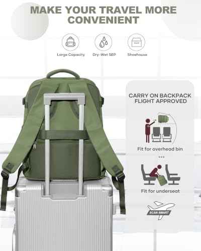 Travel Backpack Carry On for Women Man Gym Backpack with Laptop Compartment Mochila de Viaje Teacher Personal Item Backpacks Rucksack Airplane Accessories Must Haves