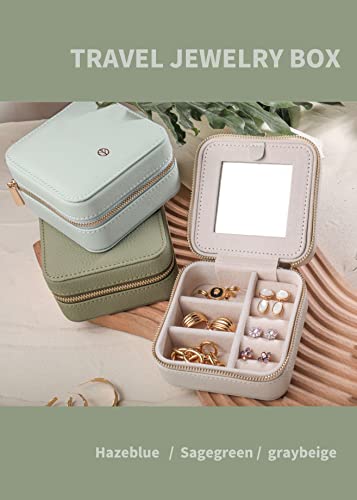 Travel Jewelry Organizer Boxes for Women Small Portable Necklace Earrings Bracelet Rings Travel Case Best Friend Birthday Gifts for Women Trendy