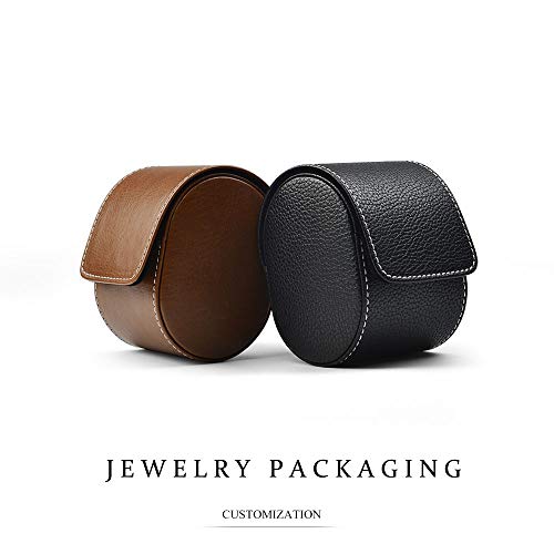 Luxury Leather Watch Storage Box Travel Single Watch Case Watch Gift Box for Christmas Anniversary Birthday