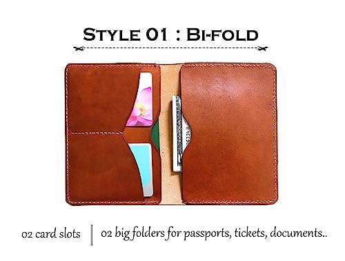 Handmade genuine Leather Wallet Map engrave