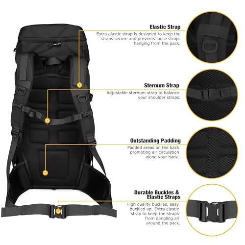 50L Internal Frame Hiking Survival Backpack
