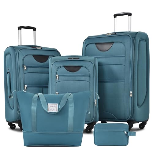 Softside Luggage Set Lightweight 3 Piece Suitcase with Duffel Bag (3 Count)