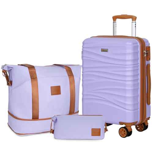 Expandable 22x14x9 Airline Approved 21" Carry On Luggage Set (3 Count)