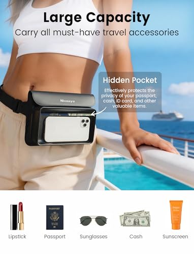 IPX8 Floating Waterproof Fanny Pack Holds Phone (2 Count)