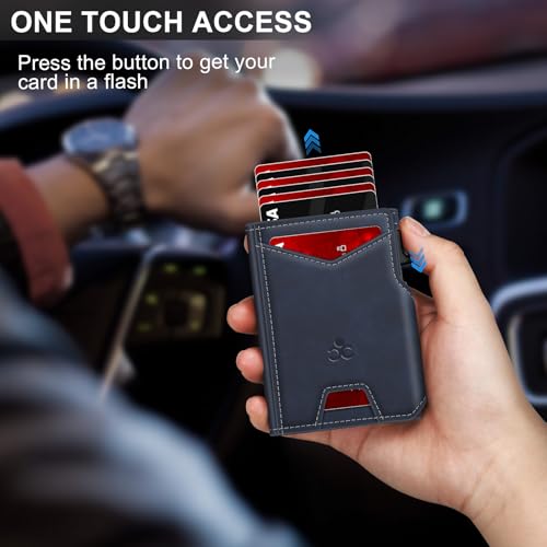 Wallet for Men Wallet with Slim Pop Up Card Holder 9 (13 Count)