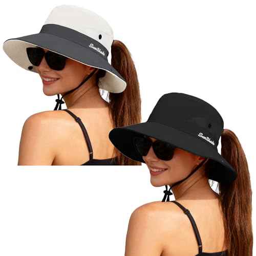 Women's Ponytail Safari Sun Hat