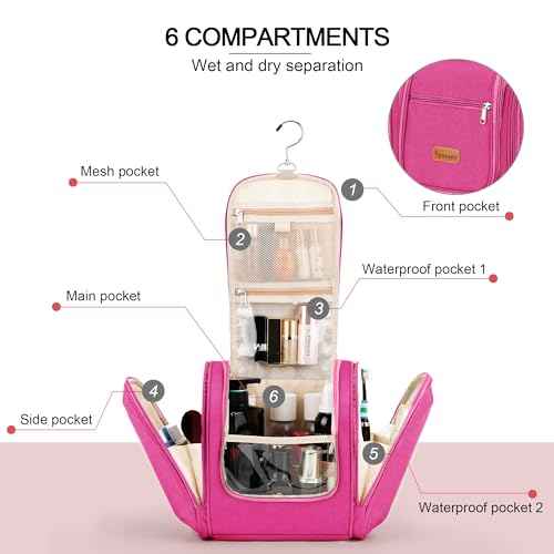 Hanging Travel Toiletry Bag for Women and Men