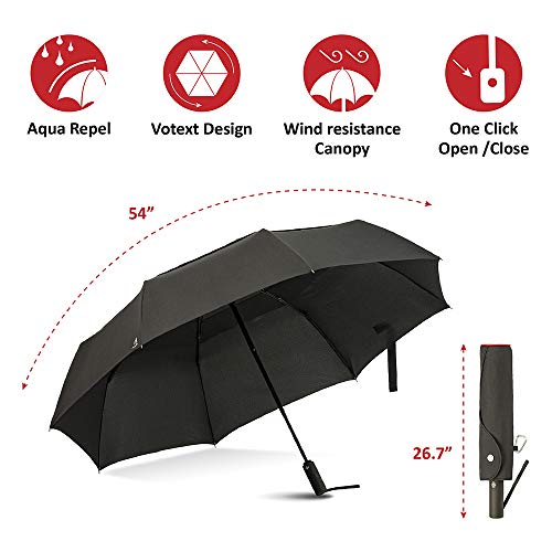 Portobello Large Travel Umbrella Folds Into Portable Travel Size