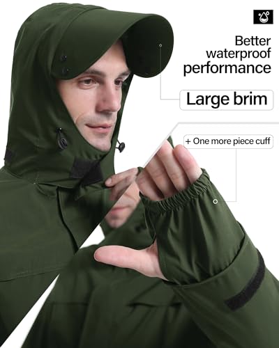 Rain Suit Waterproof Breathable Lightweight 2 (2 Count)