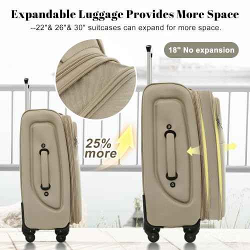 4 Piece Expandable Luggage Set (4 Count)