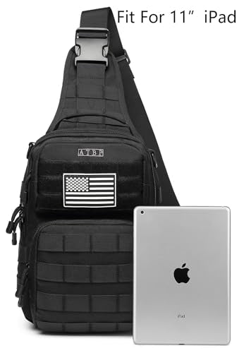 Tactical Sling Backpack With Holster Military Crossbody Bag for Men Single Shoulder Back Pack 10L