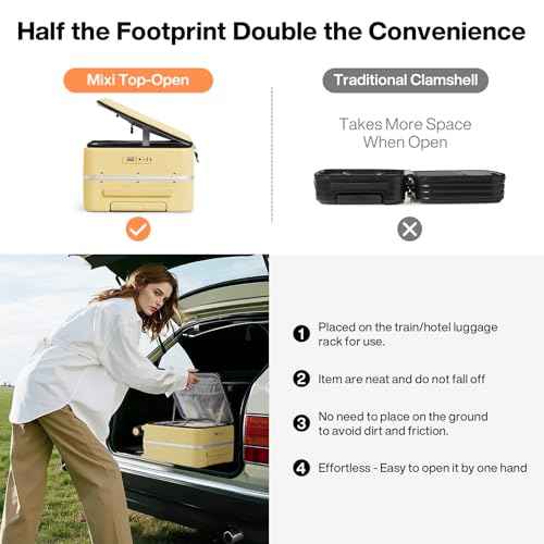 17x14x9 Carry On Luggage Underseat PC Hard Shell Suitcase Top Opening Aluminum Frame Travel Suitcases with Wheels