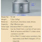 CAMPINGMOON Empty Refillable Cylinder 35g Standard for Backpacking Camping EN417 Lindal Valve Silver TC