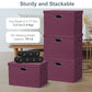 Storage Bins with Lids Fabric Closet Organizers Cubes Office Organization (3 Count)