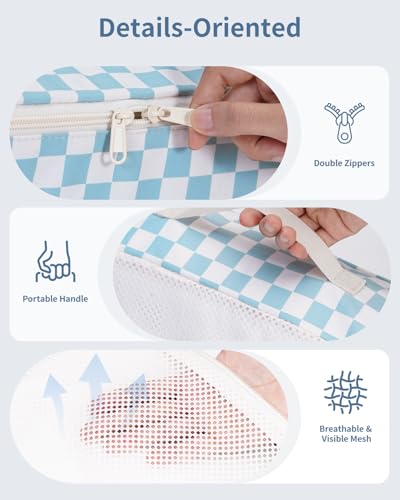 7 Set Checkered Packing Cubes for Travel Kids Women