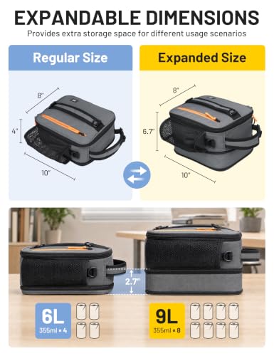 Expandable Small Lunch Box for Men Women Kids Work School