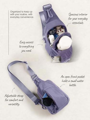 Sling Bag with Adjustable Straps Crossbody Chest Bag Lightweight Small Backpack for Casual Outdoor Traveling Hiking