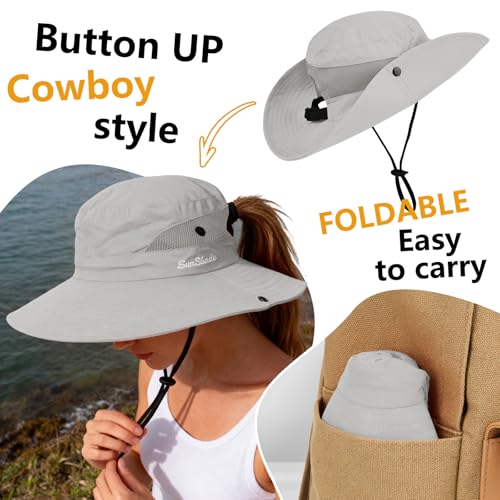 Women's Ponytail Safari Sun Hat