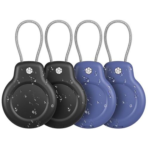 for AirTag Holder Case with Keychain 1st (4 Count)