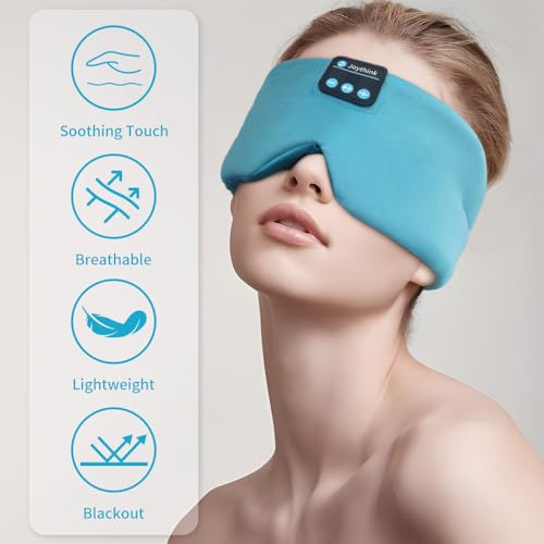 Sleep Headphones Bluetooth Sleep Mask Silk Kids Children Wireless Headband Headphones for Sleeping Travel Adjustable Sleeping Eye Mask with Thin Speaker