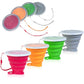 4 Pack Collapsible Silicone Cups with Lids (4 Count)