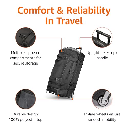 30 Inch Large Rolling Duffel Bag with Wheels and Handle