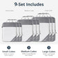 9 Set Compression Packing Cubes for Travel (9 Count)