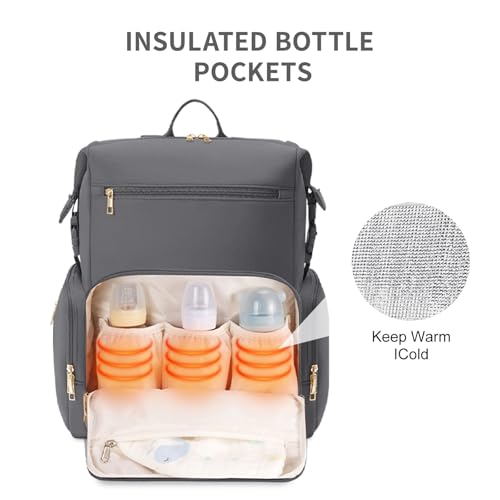 Neoprene Diaper Bag Backpack with Insulated Pockets